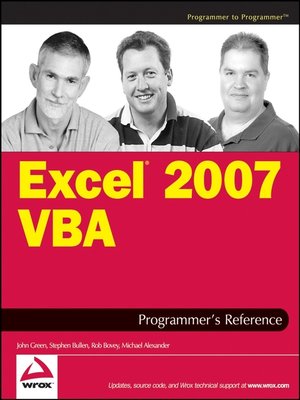 cover image of Excel 2007 VBA Programmer's Reference